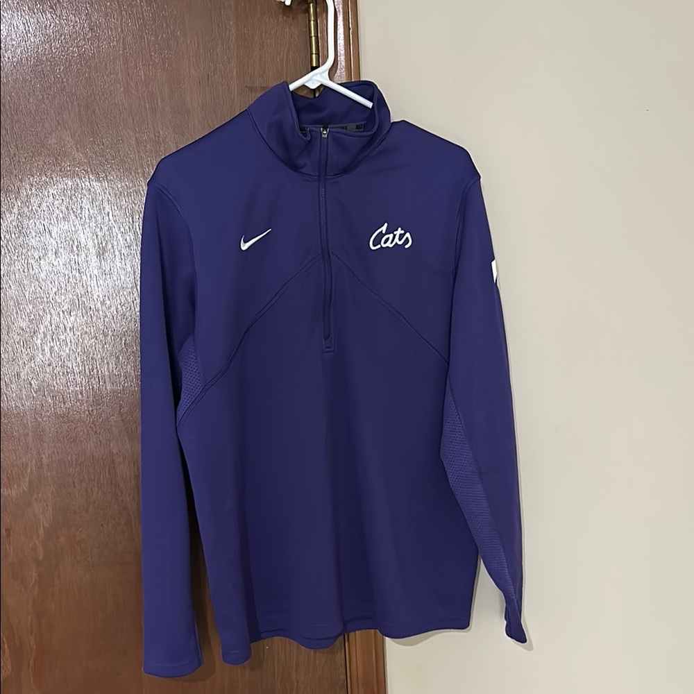 Nike Purple 'Cats' Logo Quarter-Zip Top
